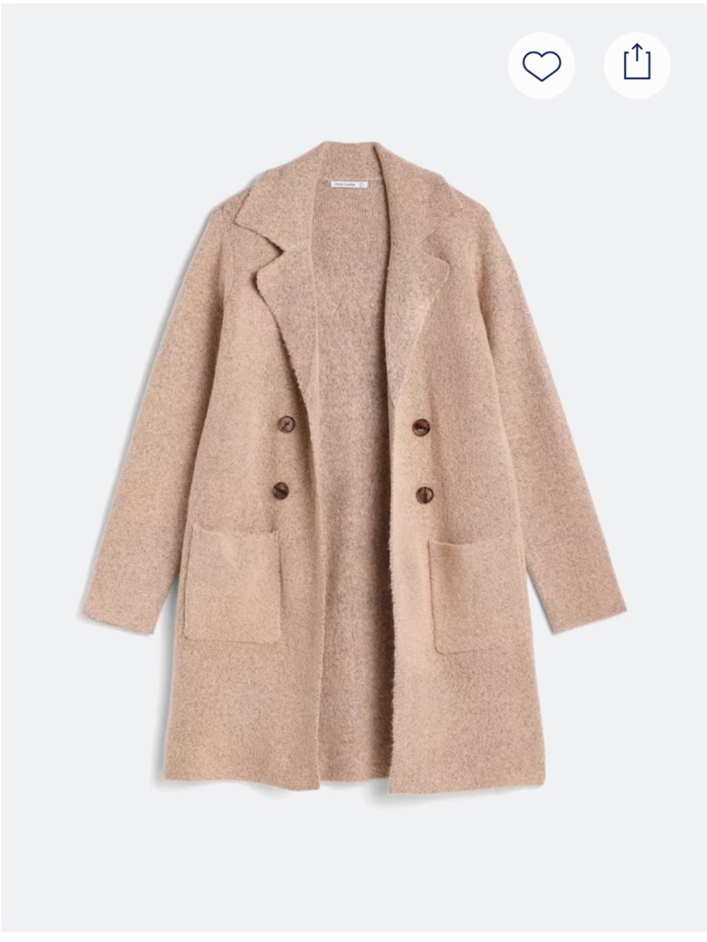 Pink Clover Hayley Double Pocket Coatigan